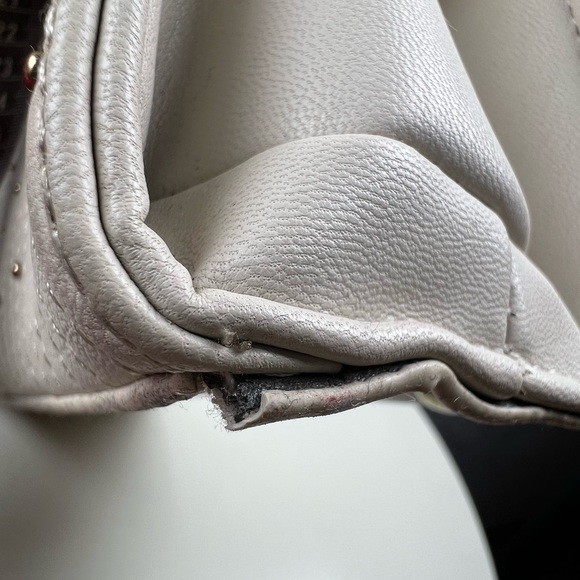 Bebe Aliah Stud Micro Shopper Crossbody Bag In Light Beige No Crossbody Strap - Picture 13 of 13